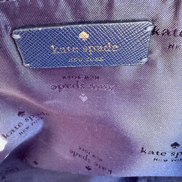 Kate Spade Marlee Large Top Zip Shoulder Tote Parisian Navy Stripe Crab - Picture 5 of 6